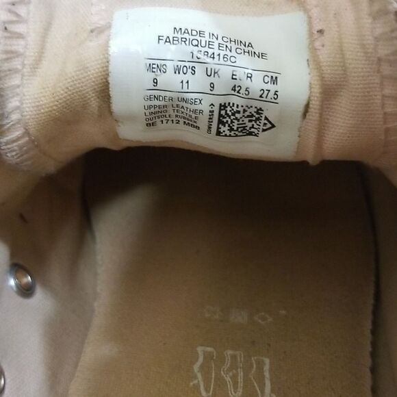 Converse Pink Leather Chuck Taylor Mens sz 9 Wmn's sz 11 - Picture 9 of 9